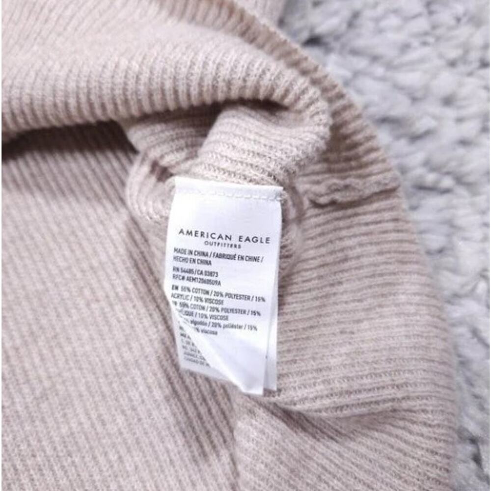 American Eagle Jegging Fit Oversized Sweater Dolman Sleeve Beige Tan Size Small - Picture 6 of 7